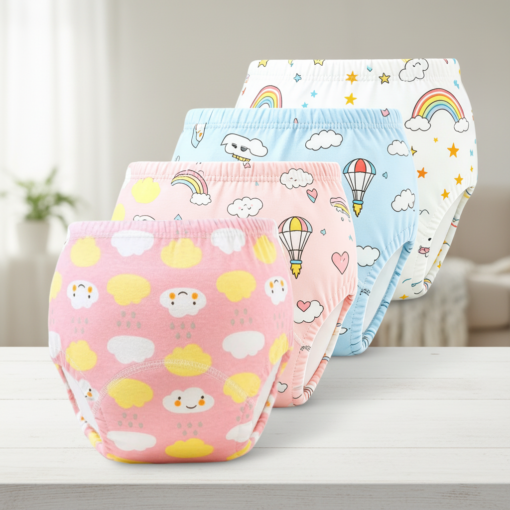 🚽🌱 Toddler Potty Training Pants 100% Cotton Soft Reusable Underwear