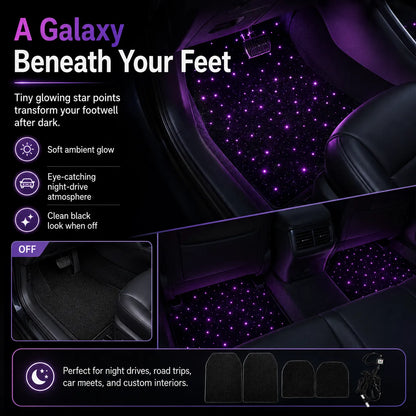 ✨ LED Starlight Car Floor Mats — Light Up Every Drive in Style! 🚗🌌