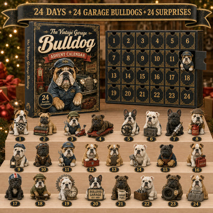 🔧 Vintage Garage Bulldog Advent Calendar 2026 – 24 Days of Classic Bulldog Garage Surprises
