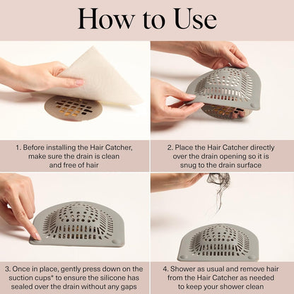 🏆75K+ SOLD!🚿 Silicone Hair Catcher for Shower Drains