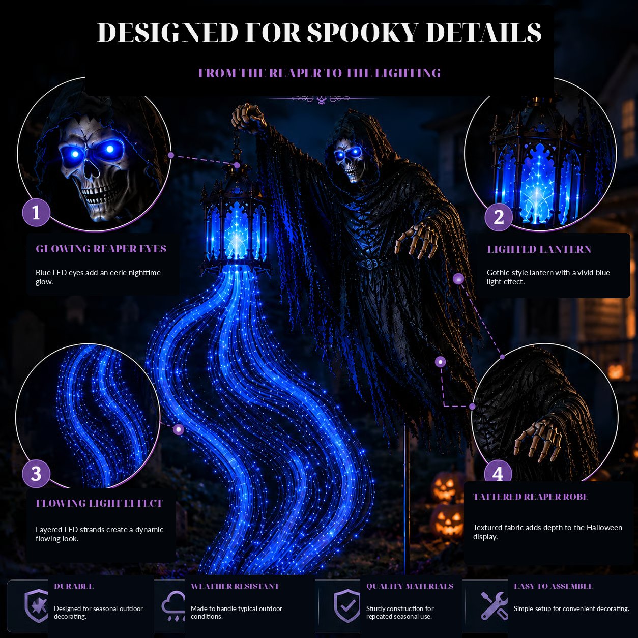 🔥Buy 2 Get 20% OFF🔥💀Halloween Grim Reaper's Haunting Lamp
