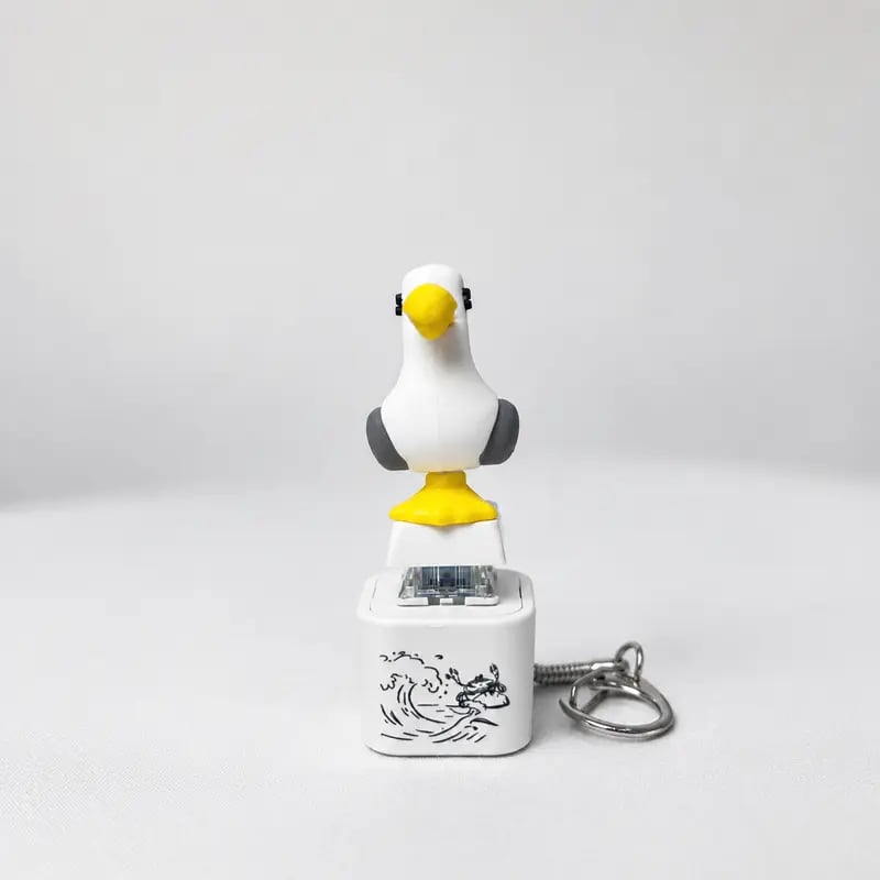 🐦 😂Seagull "MINE!" Sound Button Keychain – Real Sound & LED Light Fun Gift