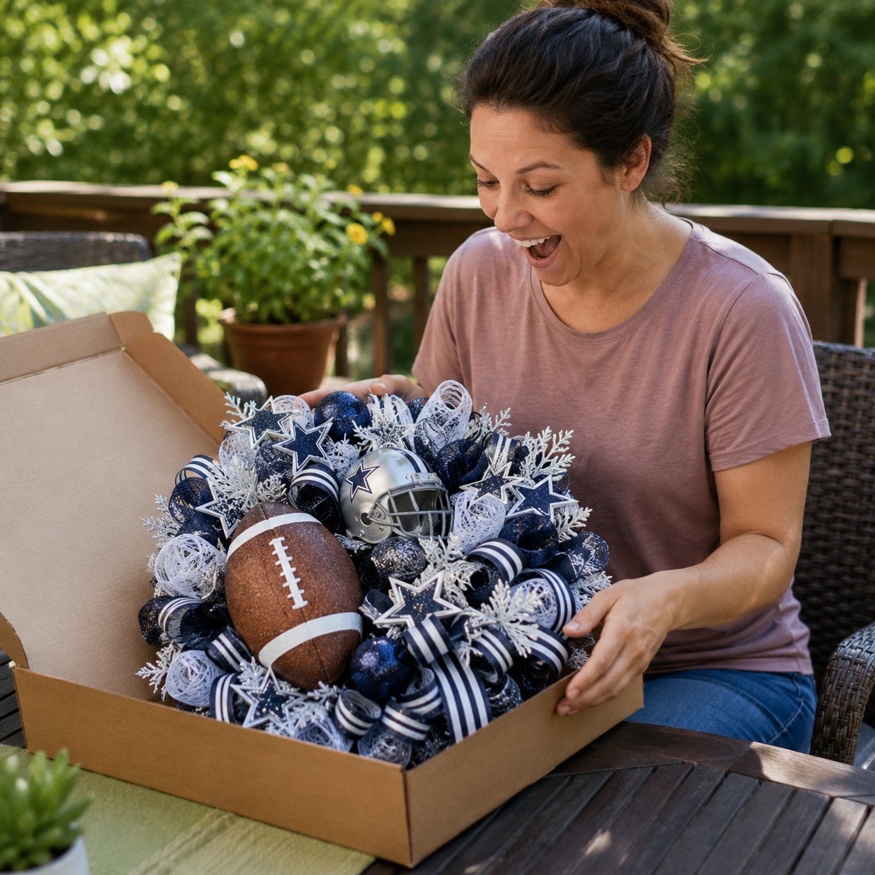 🏈Football Team Handcrafted Wreath for Game-Day Front Door Decor