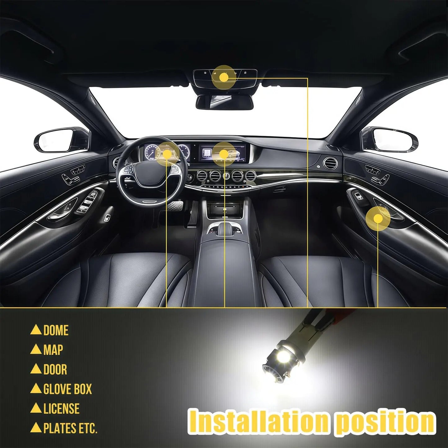 🔥70& 42 Pcs Interior Car Light Kit