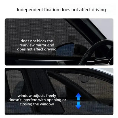 🔥 HOT SALE 🔥Car Anti‐Mosquito Screen/Net, 4 Pack Car Sunshade Curtain, Mosquito Net For Car Glass, Privacy Window Mesh