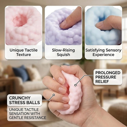 Crunchy Stress Balls, Soft Squishy Squeeze Balls for Kids & Adults ✅
