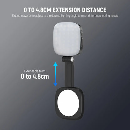 💖Magnetic Selfie Light for MagSafe iPhone – Foldable LED Ring Light with Mirror & Stand 📱💡