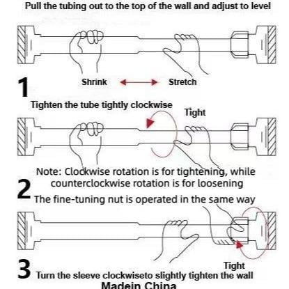 Adjustable Drill-Free Telescopic Tension Rod