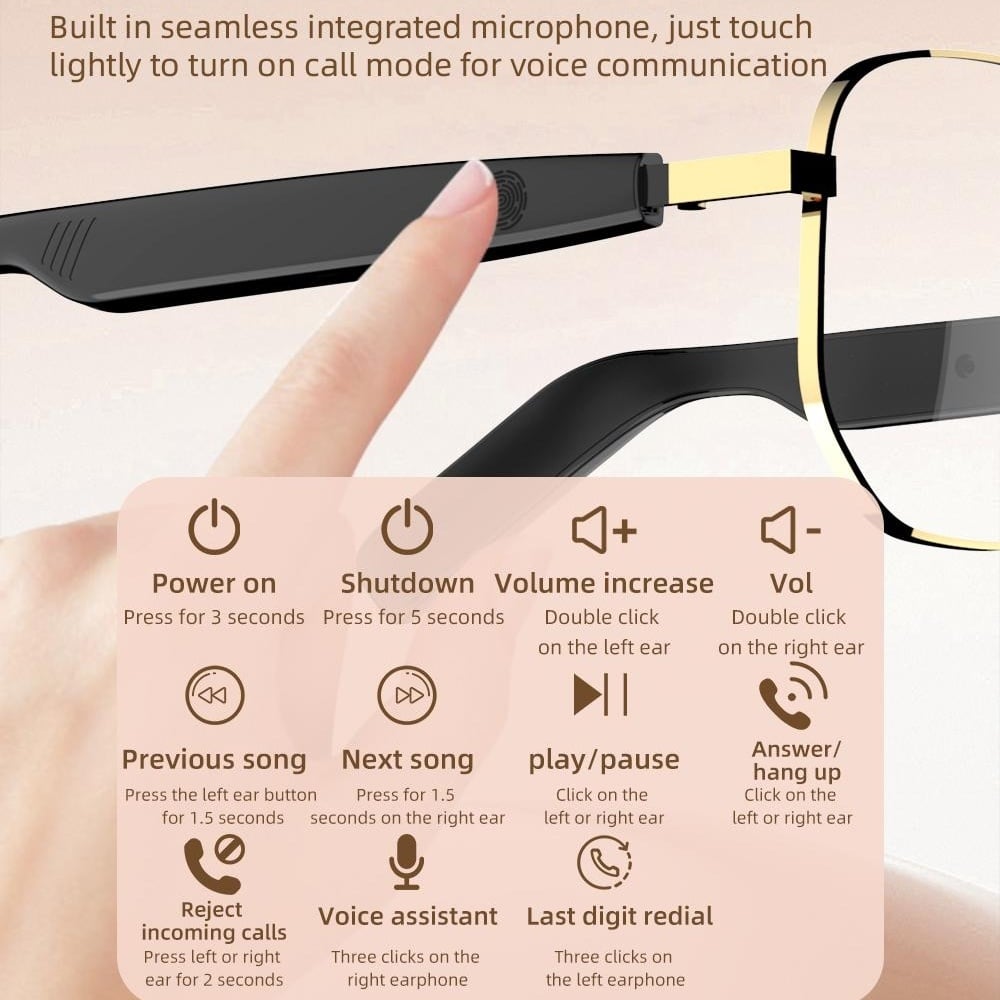 Touch controls and built-in microphone