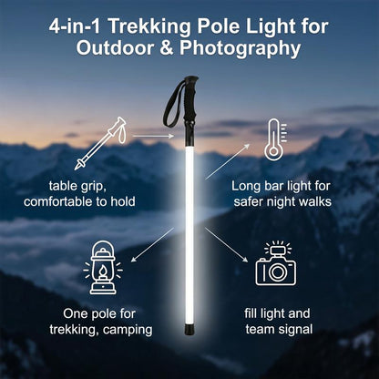 🔥Limited Time 50% Off✨Laser Saber Style Trekking Poles - Built-in LED Light Strip Hiking Sticks