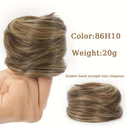 Cropped hair wig hair tie — —✨ Ideal for Everyday Wear, Scrunchie Base