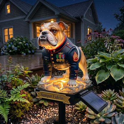 🇺🇸 Last Day Promo: 49% OFF 🎖️-USMC Devil Dog Semper Fidelis Solar Garden Light - ✈️Buy 2 Free Shipping Today!