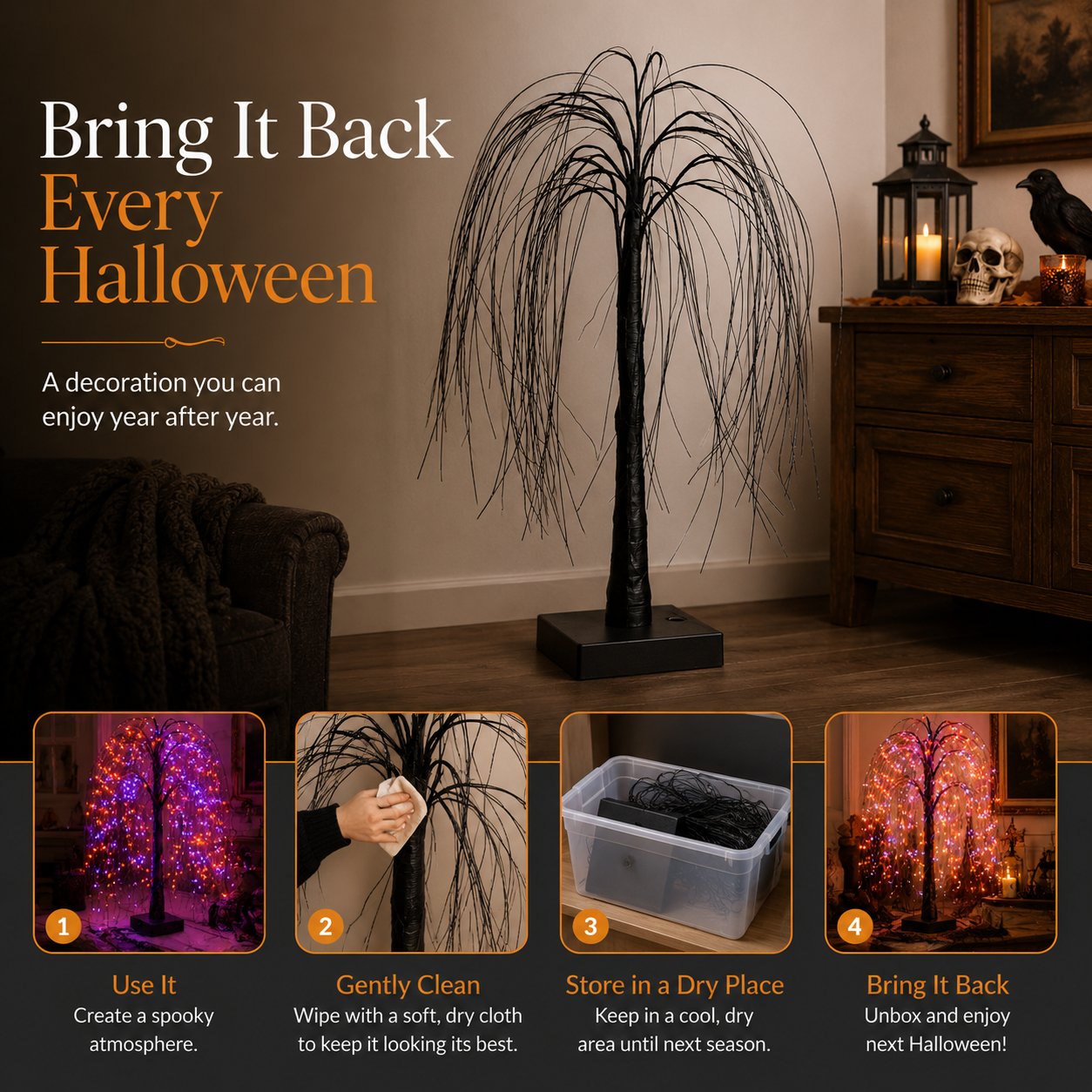 🎃 Spooky Halloween Tree Light