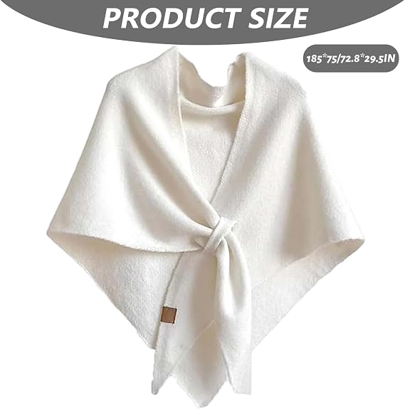 🍂Soft Knit Tie‑Front Shawl｜Versatile Layering Wrap for All Seasons🧣