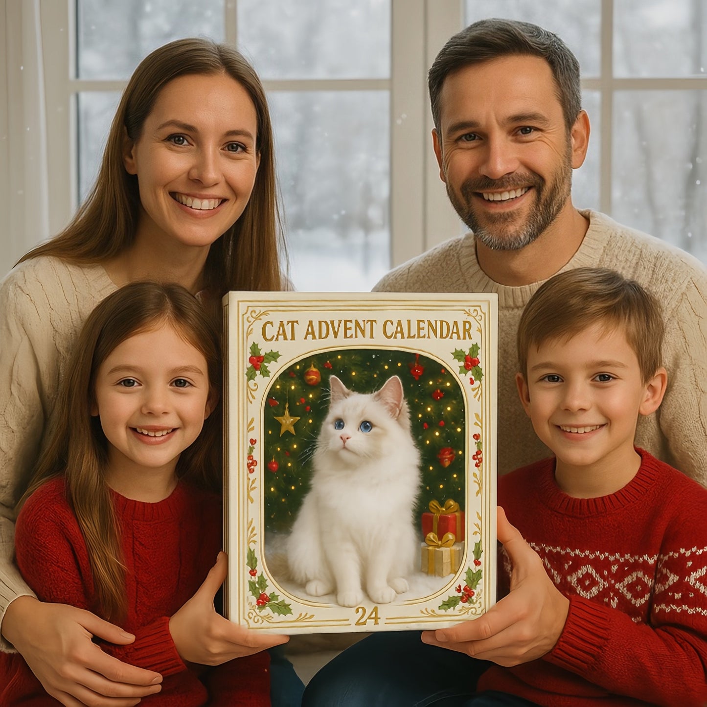 Advent Calendar 2026 Cat Advent Calendar Gift for Adults Friends Cat Owners and Lovers Christtmas Tree Ornament