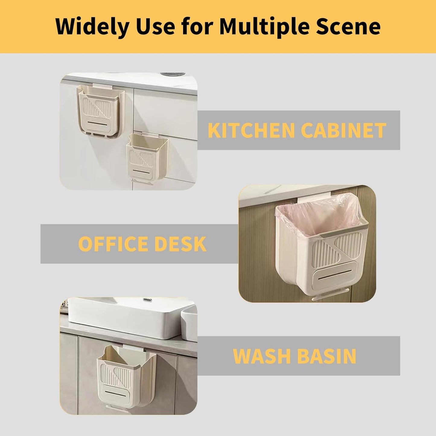 🧑‍🍳No Bending For Food Waste Disposal 🗑️ Extra Large Wall Mount Kitchen Trash Can