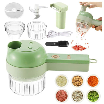 4 in 1 Portable Electric Vegetable Cutter Set✨Simple & Fast Food Chopping Operation