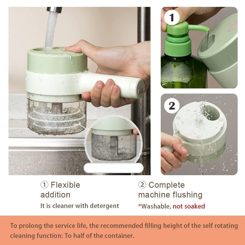 4 in 1 Portable Electric Vegetable Cutter Set✨Simple & Fast Food Chopping Operation