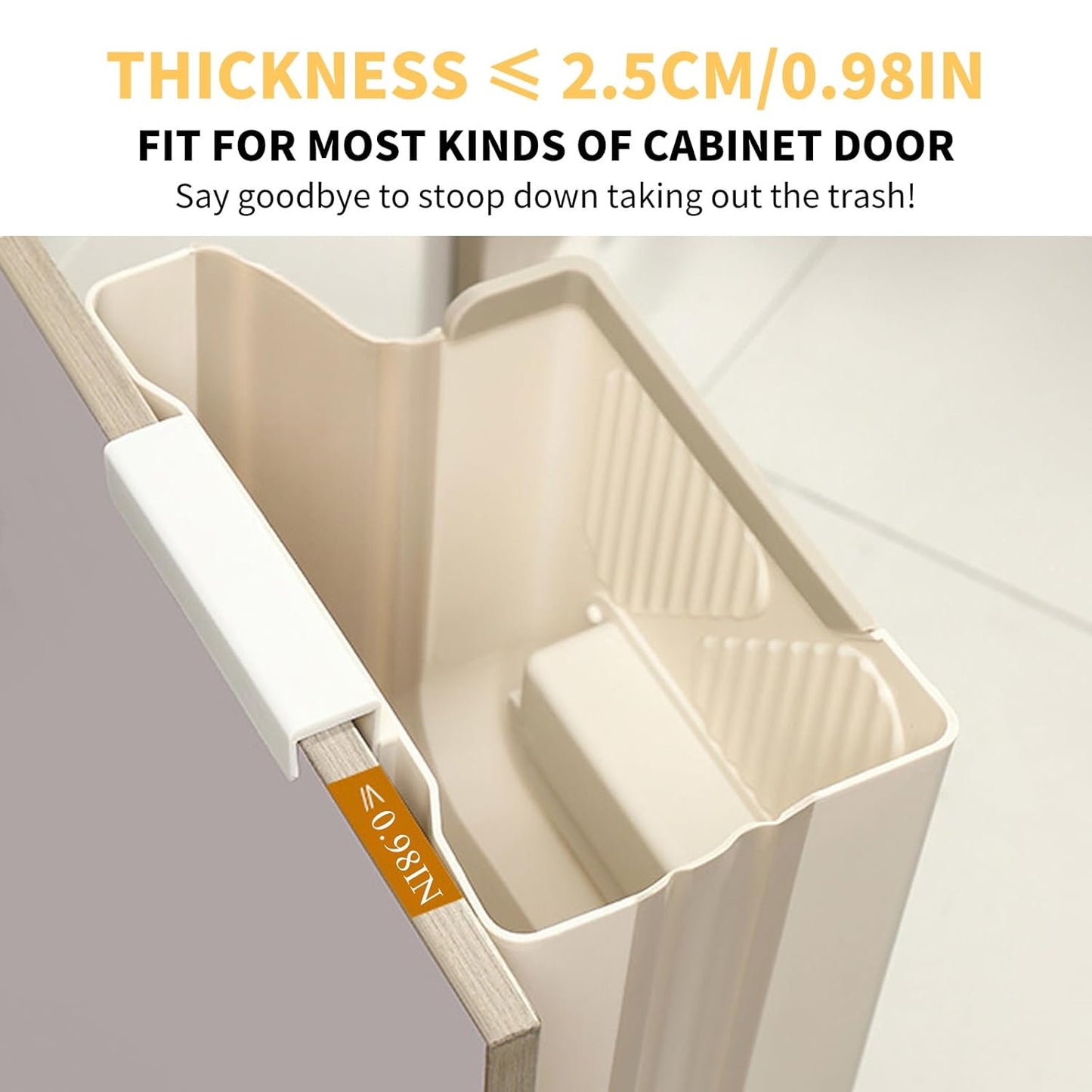 🧑‍🍳No Bending For Food Waste Disposal 🗑️ Extra Large Wall Mount Kitchen Trash Can
