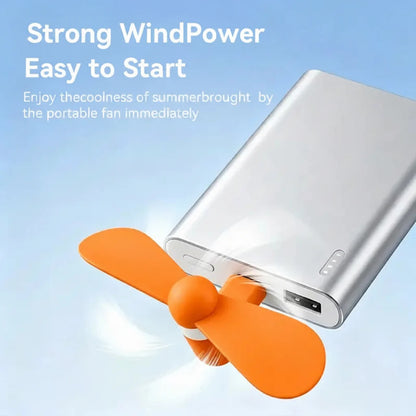 3-in-1 Mini Plug-in Phone Fan-Lightning, Type-C & Micro USB