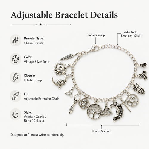 🔥HOT🔥Vintage Witchy Charm Bracelet