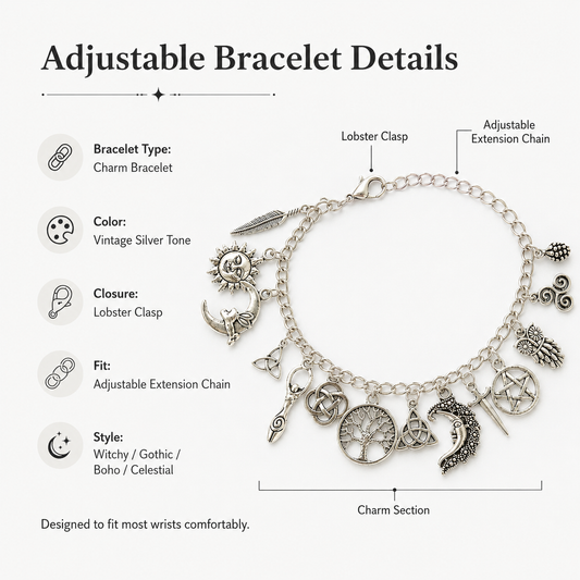 🔥HOT🔥Vintage Witchy Charm Bracelet
