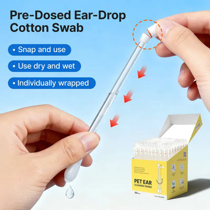 ✨Pet Ear Cleaning Swabs – 100 Pack, Gentle & Alcohol-Free for Dogs & Cats