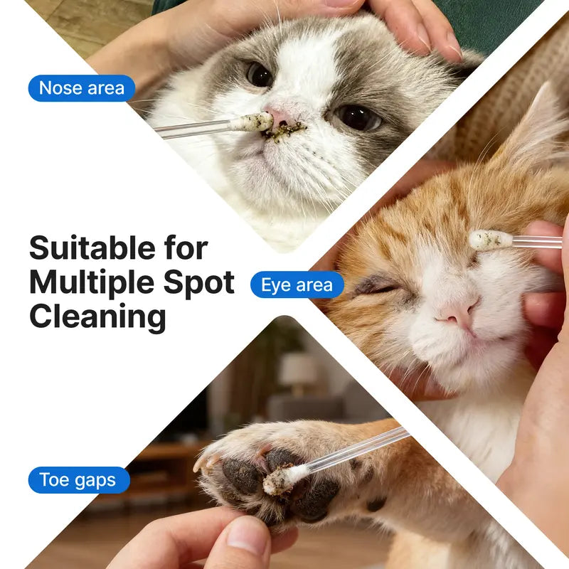 ✨Pet Ear Cleaning Swabs – 100 Pack, Gentle & Alcohol-Free for Dogs & Cats