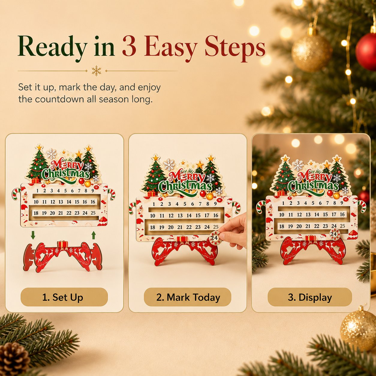25-Day Christmas Countdown Ornament