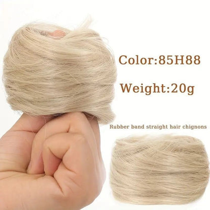 Cropped hair wig hair tie — —✨ Ideal for Everyday Wear, Scrunchie Base