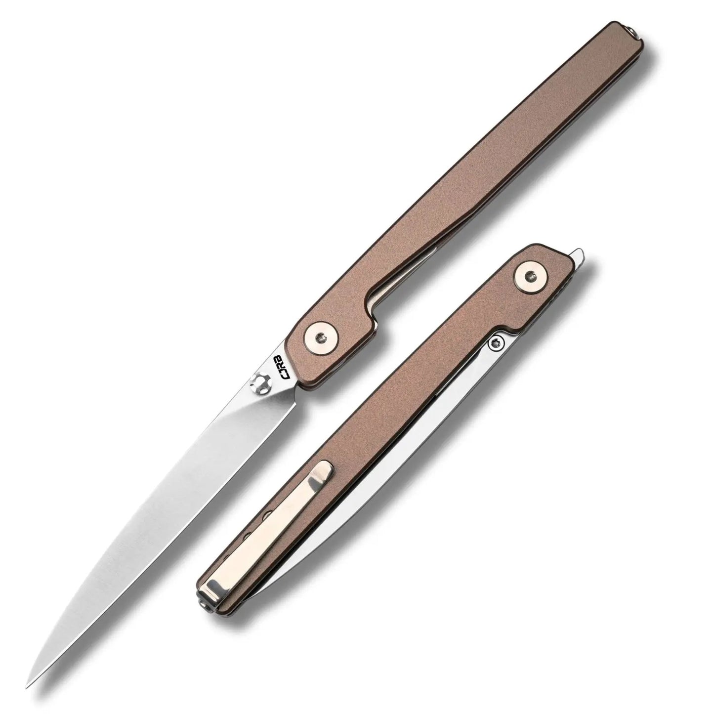 🔥CJRB Lanky 1.36oz Ultra-Light Gentleman's Folder – AR-RPM9 Wharncliffe Blade & Slim Aluminum Design for Elegant Everyday Carry and Outdoor Use.