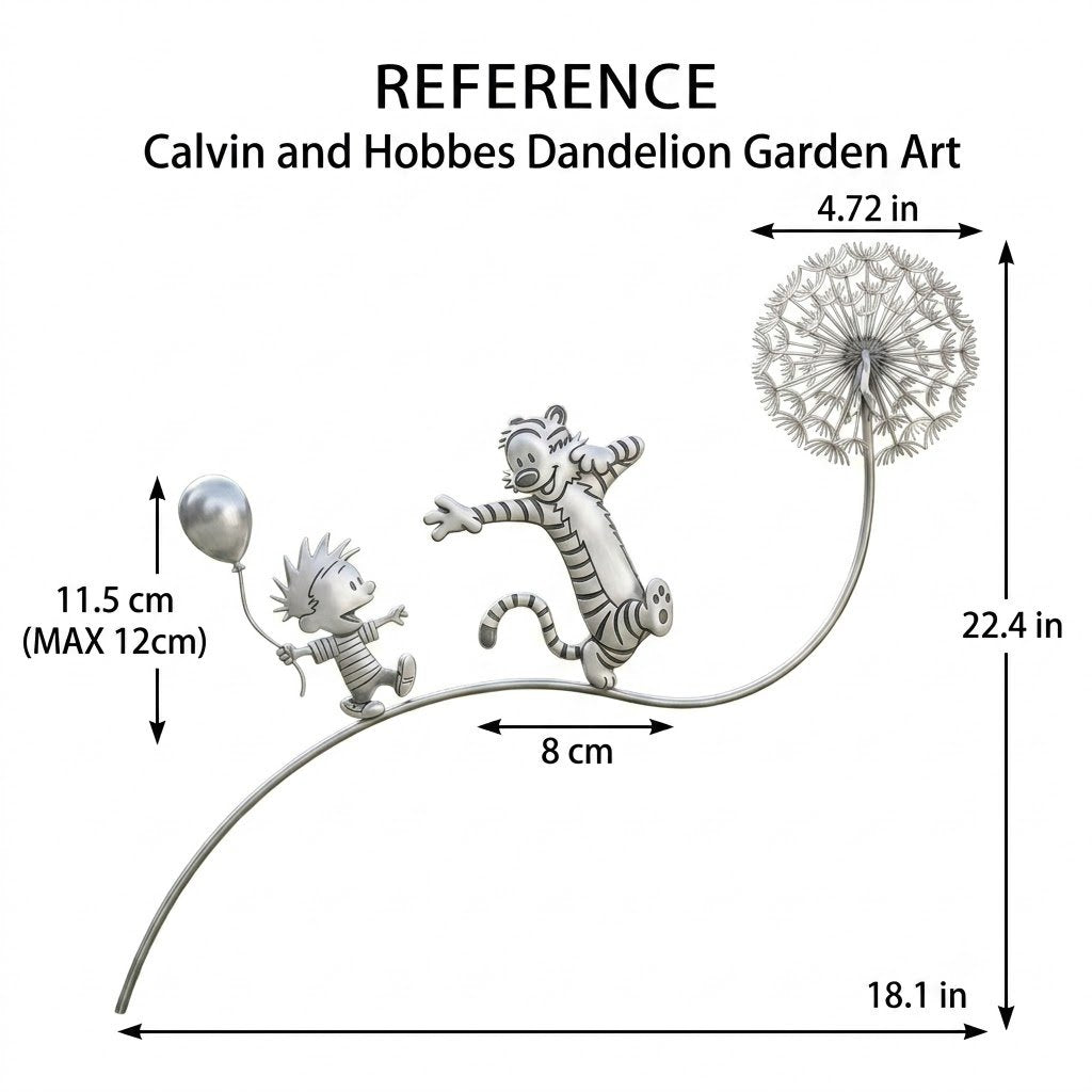 Calvin and Hobbes Dandelion Garden Stake