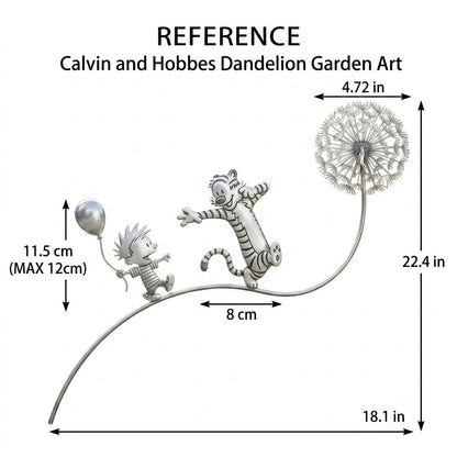 Calvin and Hobbes Dandelion Garden Stake
