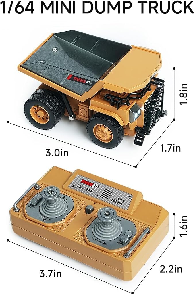 ⭐ 1:64 Premium Alloy Mini RC Construction Set