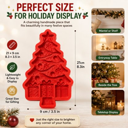 🎄 DIY Christmas Mold & Paint Craft Kit | Reusable 3D Mold with 8 Acrylic Paints, 2 Brushes & Festive Detail Guide 🎨✨