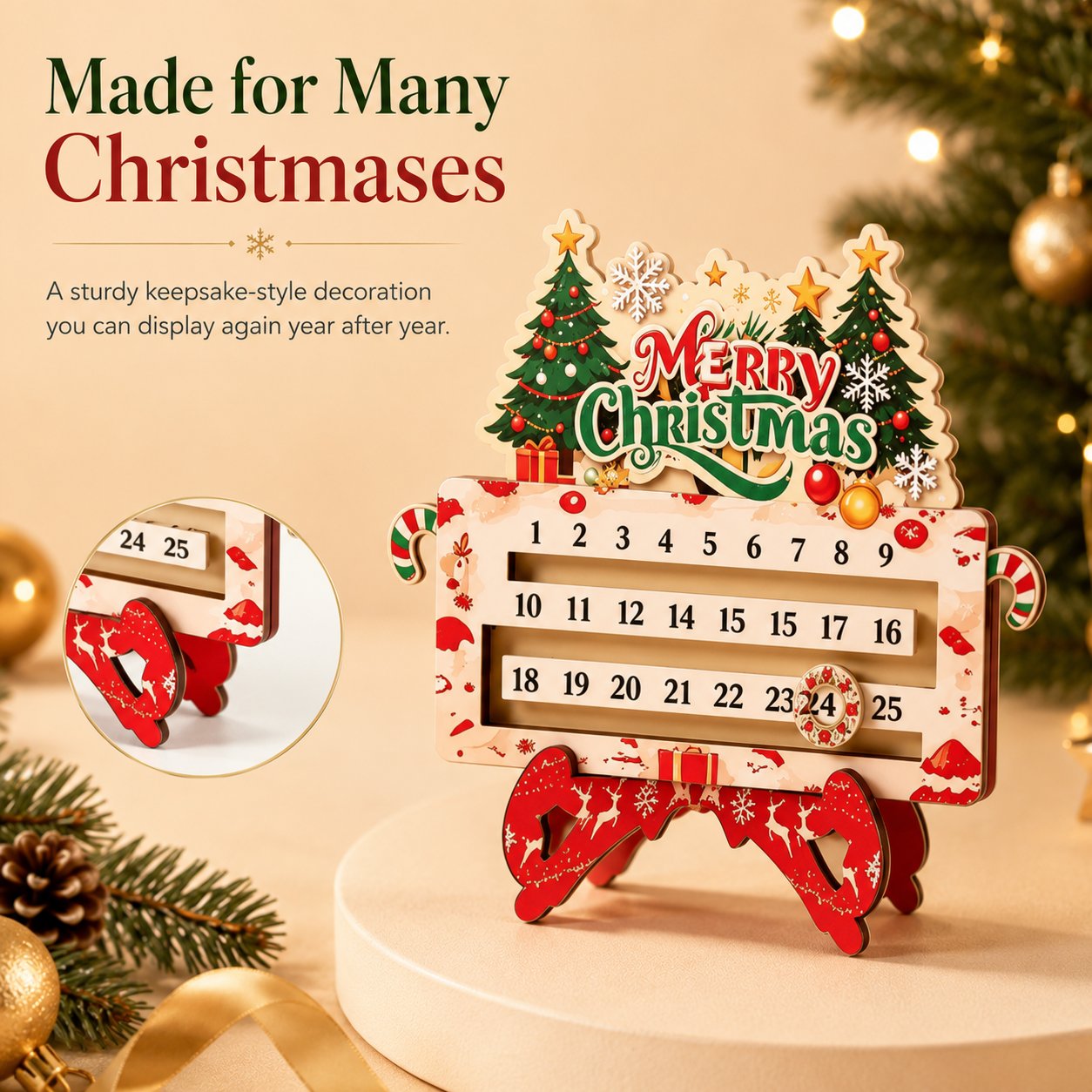 25-Day Christmas Countdown Ornament