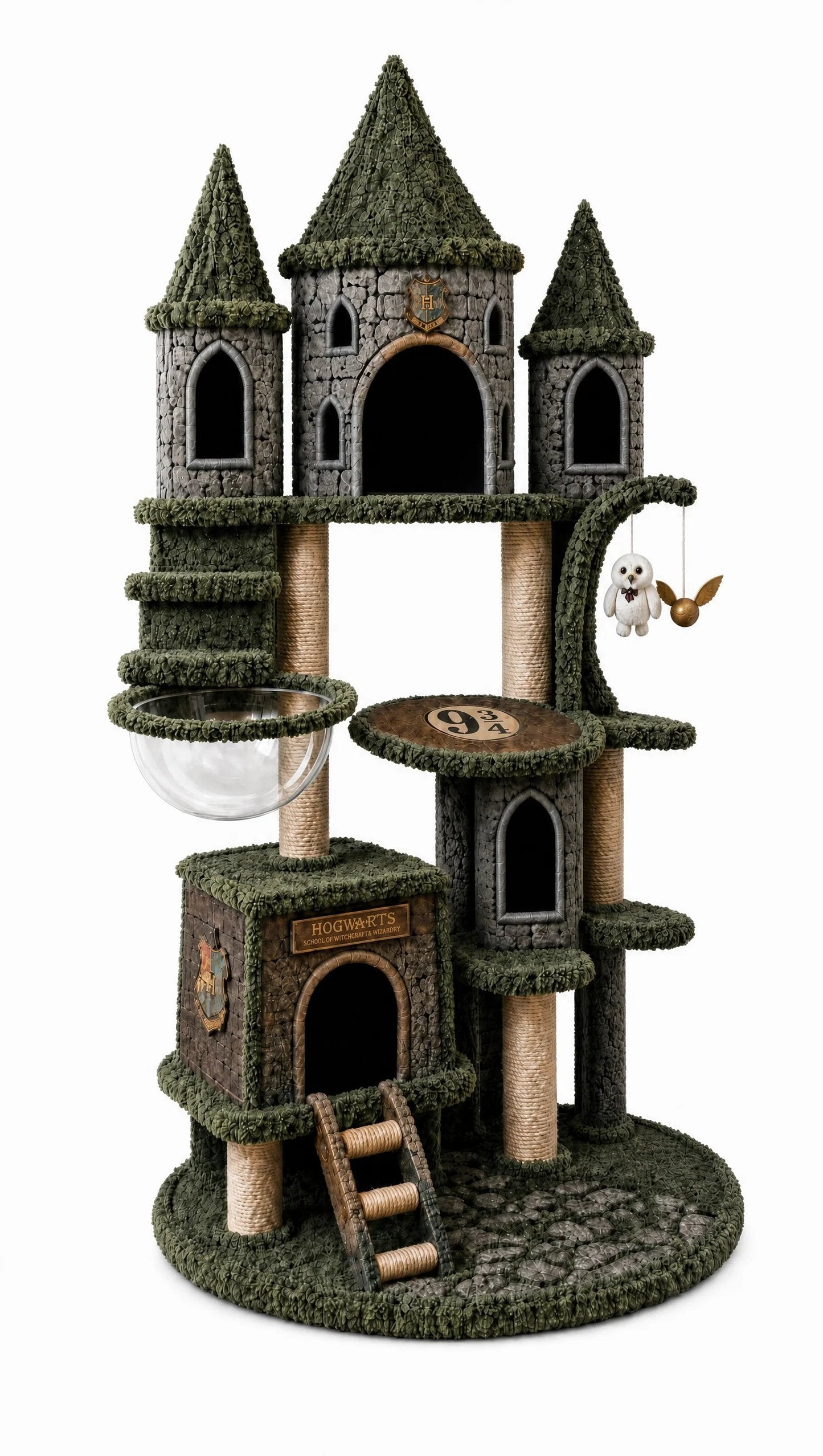 Magical Wizard Cat Tree & Condo (Wizarding School Edition)
