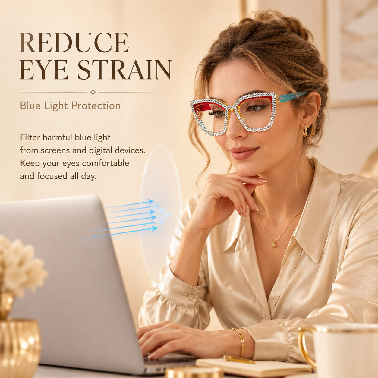 👓Fashion Modern Look Trending Eyeglasses Cat-Eye Anti-Blue Light Reading Glasses