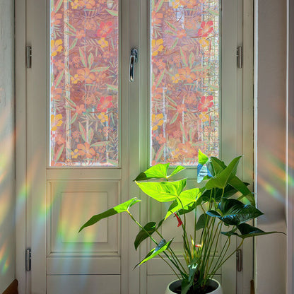 💐Colorful flowers, dazzling sunlight, double-sided visible glass decorative wall stickers