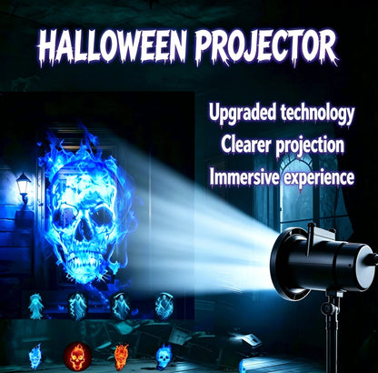 🎃💀 Create a Spooky Halloween Scene Everyone Will Remember | 10 Unique HD Projection Patterns, 32FT Ultra-Large Display