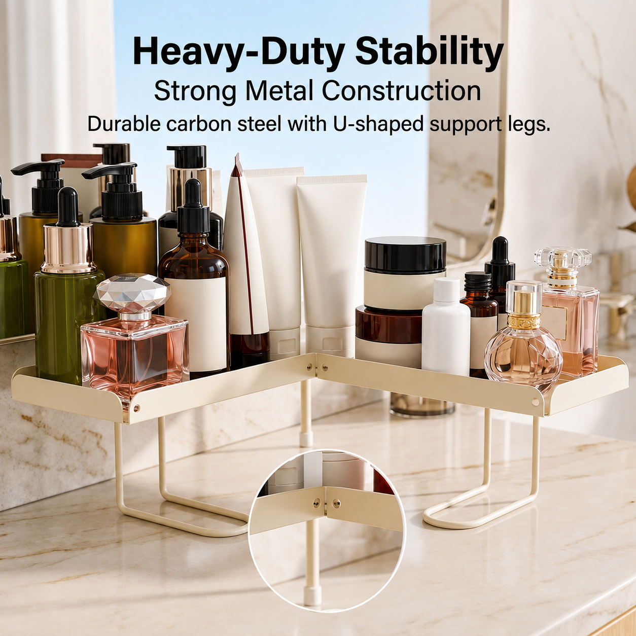 Adjustable Foldable Over-Faucet Shelf Organizer