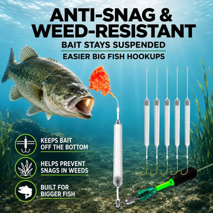 🎣 Pre-Tied Off Bottom Fishing Rig | Anti-Snag Floating Bottom Hook Leaders