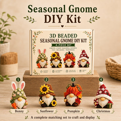 3D Beaded Gnome DIY Kit Collection