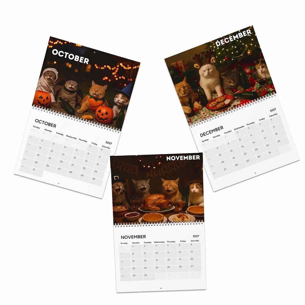 🔥LAST DAY 50% OFF - 🍺🐱Drunk Cats 2027 Calendar
