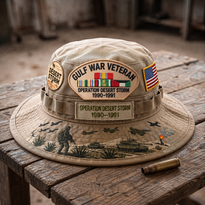 🇺🇸 Last Day Promo: 69% OFF 🎖️ - Gulf War Veteran Desert Storm Tribute Boonie Hat