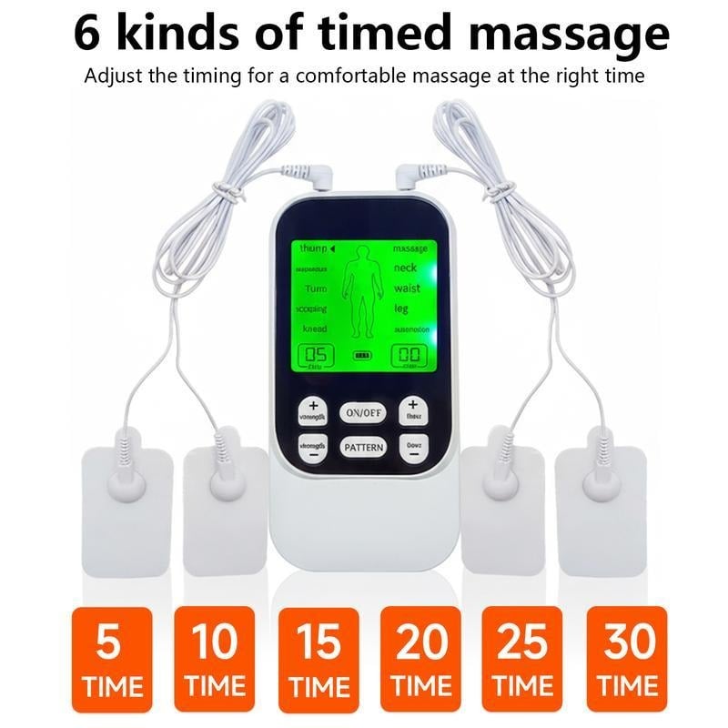 💪Rechargeable Muscle Stimulator Massager, 10 Modes 30 Intensity Levels TENS Unit with 10 Pads, Dual Channel Portable Pain Relief Device for Neck Body Recovery