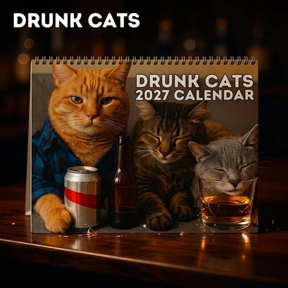 🔥LAST DAY 50% OFF - 🍺🐱Drunk Cats 2027 Calendar