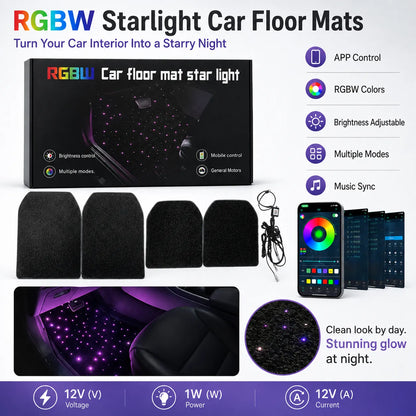 ✨ LED Starlight Car Floor Mats — Light Up Every Drive in Style! 🚗🌌