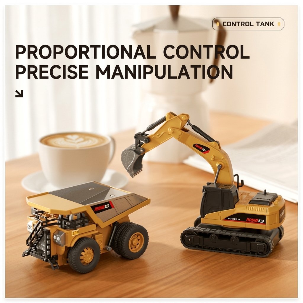 ⭐ 1:64 Premium Alloy Mini RC Construction Set