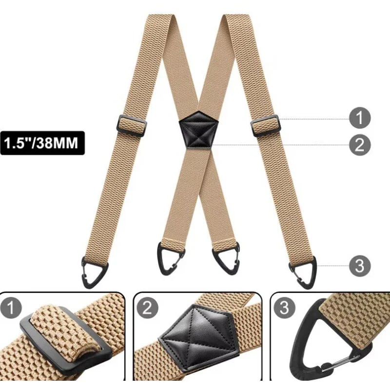 📢📢49% OFF !! ⏰Men's X-Back Suspenders with Hook Clips